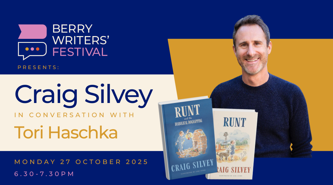 Craig Silvey in Conversation with Tori Haschka - Monday 27 October 2025 - 6.30-7.30pm